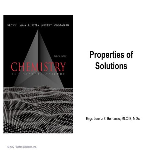 Properties of solutions and liquids in chemistry | PPT