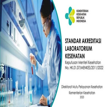 Standar Akreditasi Laboratorium Kesehatan: Manajemen Fasilitas dan ...