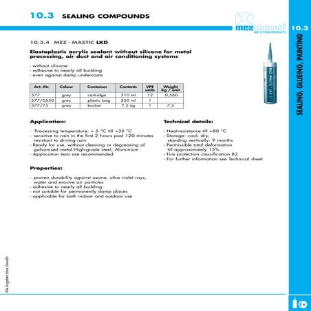 10.3.3 Mez Mastic 400 | PDF