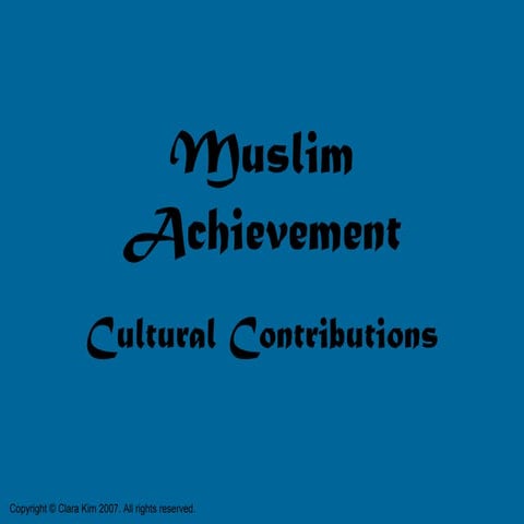 10.3  muslim cultural