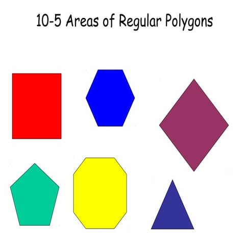 10 5 areas of a regular polygon