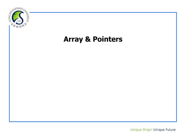 10. array & pointer
