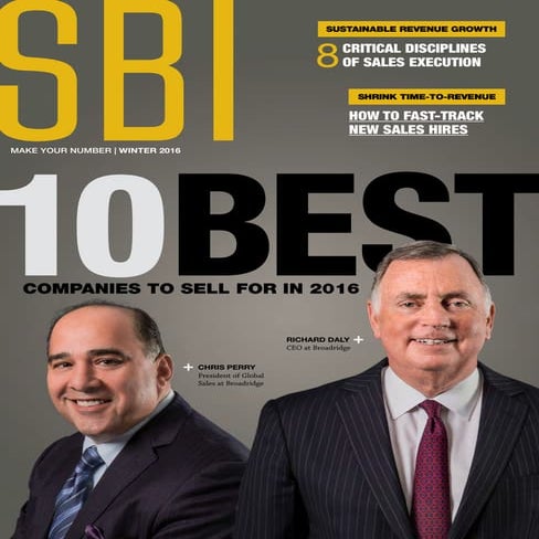 The 10 Best Companies to Sell For | SBI Magazine