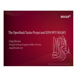 The OpenStack Tacker Project and SD...