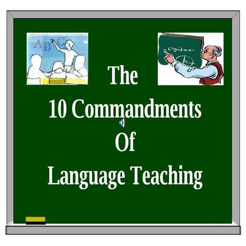 10 Commandments For Efl Teachers And Students