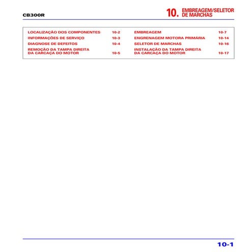 10   embreagem - seletor de marchas