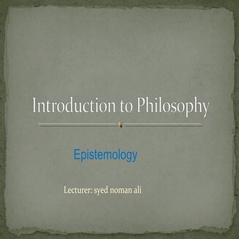 10 epistemelogy