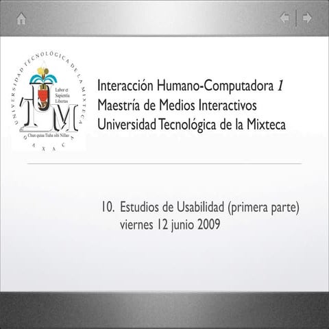 10. Estudios Usabilidad primera parte (HCI1)