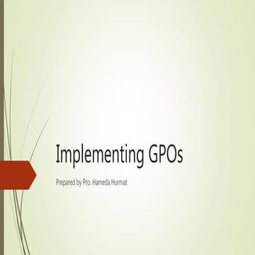 10 implementing GPOs