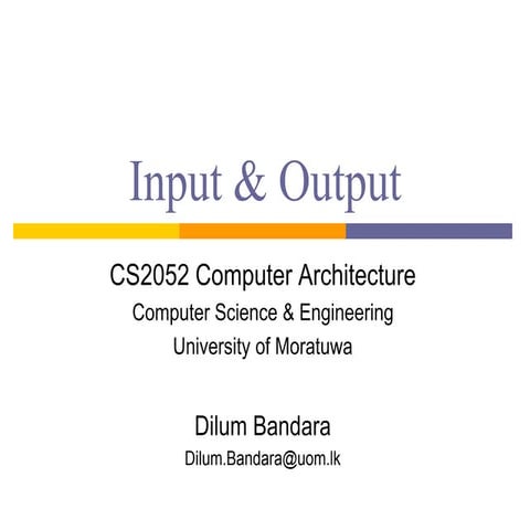 Input & Output | PPT