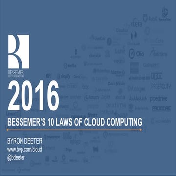 Bessemer's 10 Laws of Cloud Computing