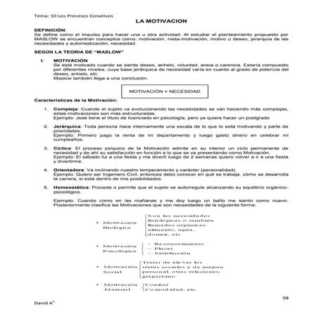 10.  Los procesos conativos