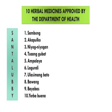 10-Medicinal-Plants.pdf | Herbs and Supplements | Alternative Medicine