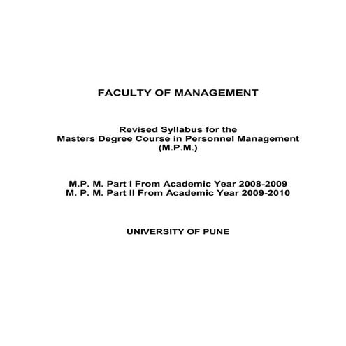10.mpm syllabus