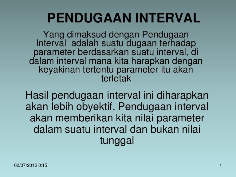 10 Pendugaan Interval