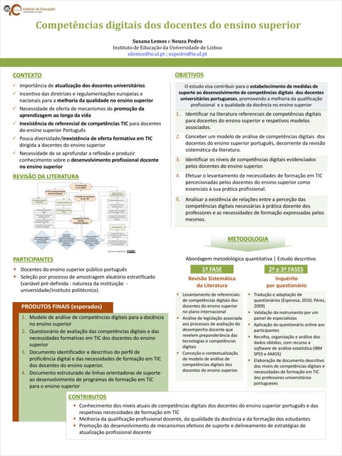 Competências Digitais dos Docentes do Ensino Superior