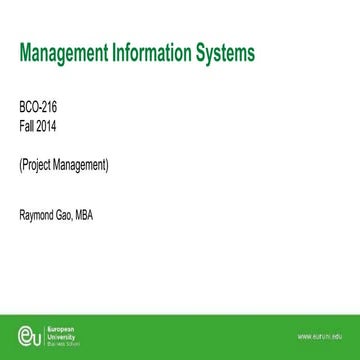 10 - Project Management