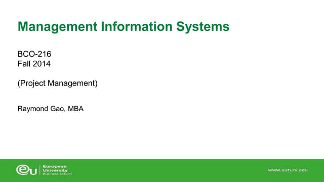 10 - Project Management