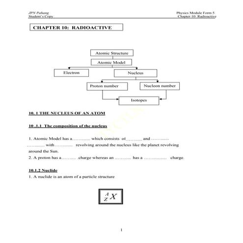 SPM PHYSICS FORM 5  radioactivity
