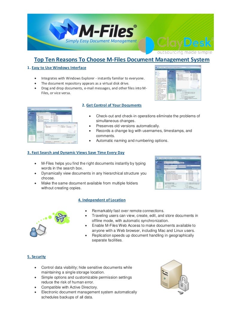 10 Reasons to choose MFiles complete easy to use Document Manageme…