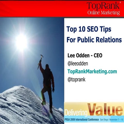 10 SEO Tips Public Relations PRSA09