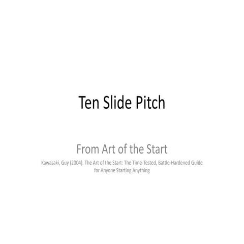 The 10 slide pitch