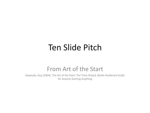 The 10 slide pitch