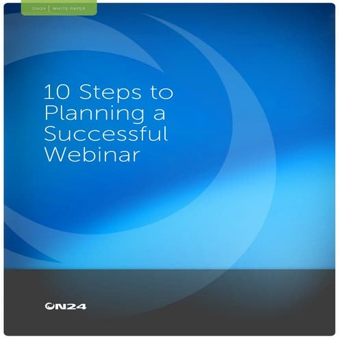 10 Steps to Planning a Successful Webinar