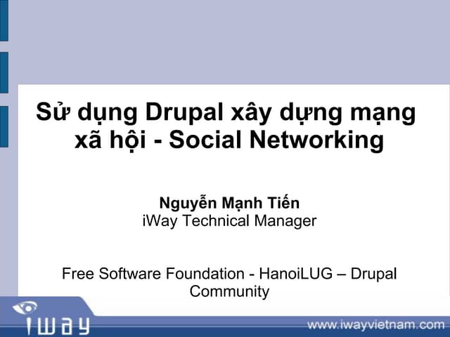su dung drupal xay dung mang xa hoi
