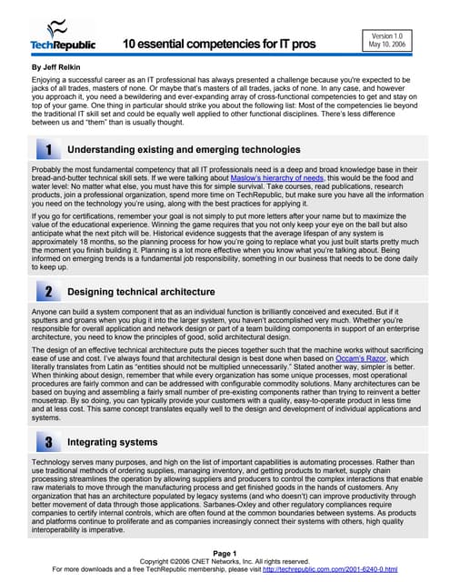 10 Things Competencies