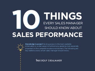 10 Important Facts About Sales Performance