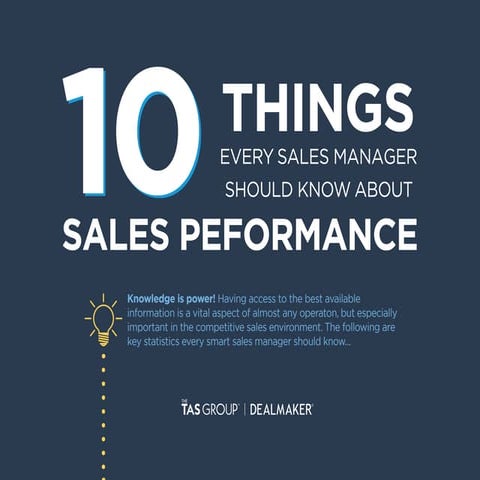 10 Things every Sales Manager Should Know about Sales Performance