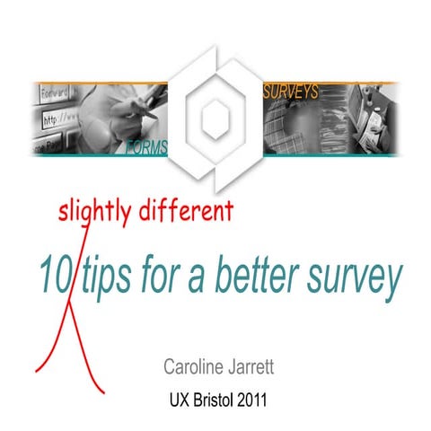 10 tips for a better survey at UX Bristol