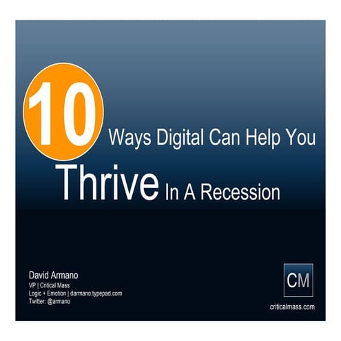 10 Ways Digital Can Help You Thrive in a Recession