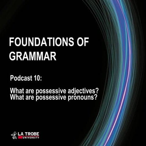 Foundations of Grammar 10: What are possessive adjectives and pronouns?
