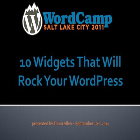 10 Widgets To Rock Your WordPress