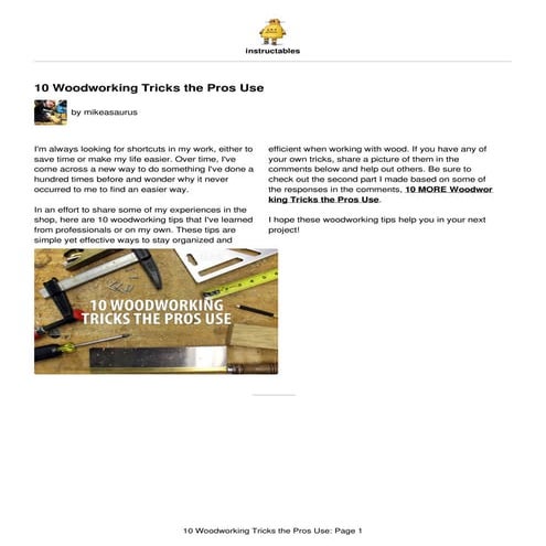 Beginner's Guide To Simple Woodworking | PPTX