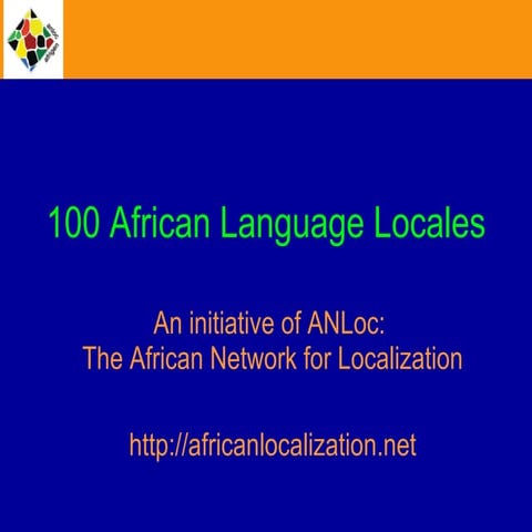 Completed Project: 100 African Language Locales