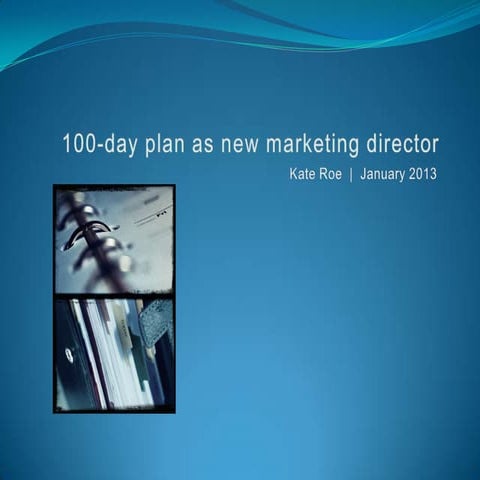 100 days-new-marketing-director