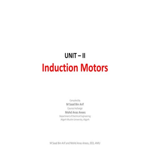 Presentation on induction motor | PPTX