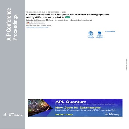Characterization of a flat plate solar water heating system using different nano-fluids