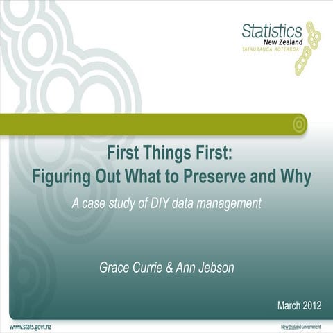 Grace Currie Ann Jebson First Things First