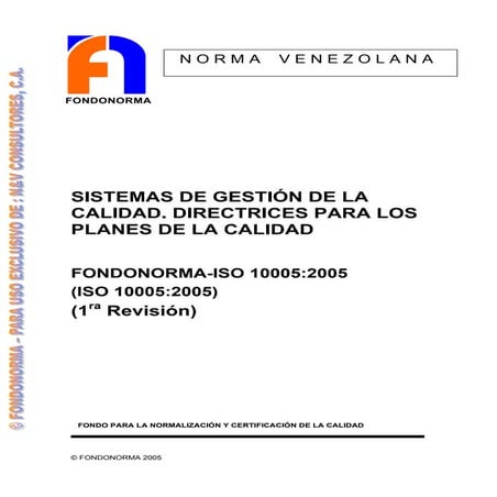 NORMA ISO 10005 2005 plan-de-calidad