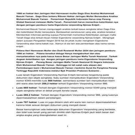 1000 an hektar dan Jaringan Heri Hermawan muller Dago Elos Analisa Muhammad B...