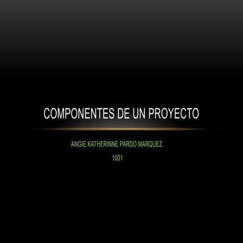 COMPONENTES DE UN PROYECTO 1001-26