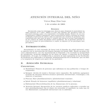 10 01 AtencióN Integral Del NiñO | PDF