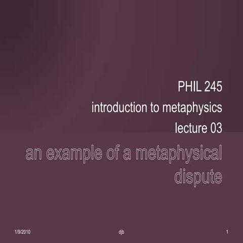 Metaphysics Lecture 03