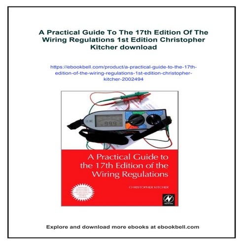 A Practical Guide To The 17th Edition Of The Wiring Regulations 1st Edition C...