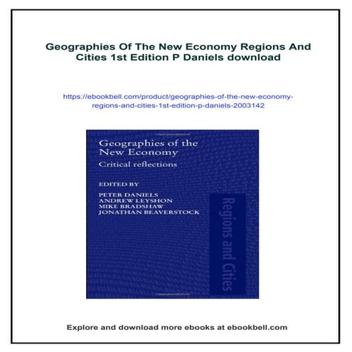 Geographies Of The New Economy Regions And Cities 1st Edition P Daniels ...
