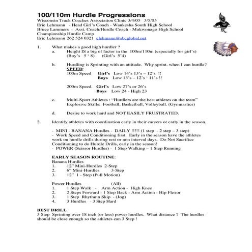 100m Hurdle Coaching 